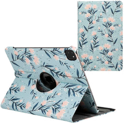 imoshion Tablet Hoes - Geschikt voor iPad Pro 12.9 (2022) / Pro 12.9 (2021) / Pro 12.9 (2020) / Pro 12.9 (2018) - 360° Draaibare Design Bookcase 3 inkepingen - Flowers