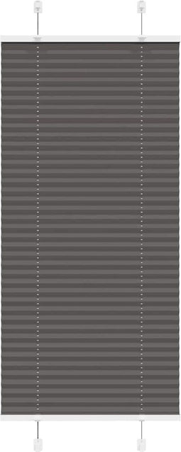 vidaXL - Plissé - rolgordijn - 55x150 - cm - stofbreedte - 54,4 - cm - polyester - zwart