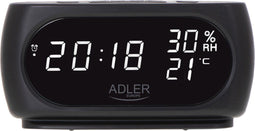 Adler AD 1186 - Wekker - LED-display met thermometer - Zwart