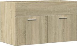 vidaXL - Wastafelkast - 80x38,5x46 - cm - spaanplaat - sonoma - eikenkleurig