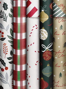 Stewo - Inpakpapier Traditional Day 200x70cm assorti | 60 stuks
