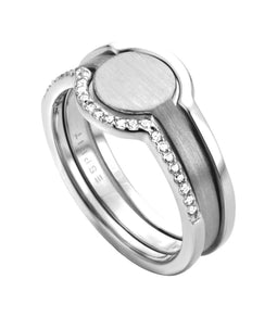 Esprit ESRG003014 Fuse - Dames ring - Gerhodineerd 925 zilver - Zirkonia - Zilver