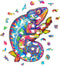 UNIDRAGON Houten Puzzel Voor Volwassenen Dier - Regenboogkleurige Kameleon - 107 stukjes - Small 19x24 cm