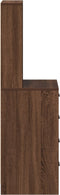 vidaXL - Hoge - kast - Bruin - Eikenhout - 40x41x135 - cm - Geengineerd - Hout