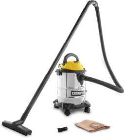 Powerplus POWX322 - Elektrische nat- en droogzuiger 1000W - 15L tank - Blasfunctie - Geel