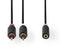 Nedis CABW22255AT02 - RCA naar 3.5mm kabel - Stereo geluidservaring - Grijs