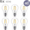 Philips LED Lamp E27 - 4.3 W - Warmwit licht - 6 stuks