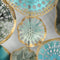 Wanddecoratie - muurdecoratie - 3D metaal blauw 90 cm