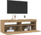 vidaXL - Tv-meubel - met - LED - 120x35x40 - cm - bewerkt - hout - artisanaal - eiken