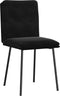 vidaXL - Eetkamerstoelen - 2 - st - fluweel - zwart