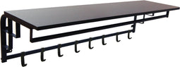 Furnilux - Kapstok 110 x 30 x 27 cm - XXXL Wand kapstok De Luxe -FAMILIE Kapstok - Hoedenplank met 8 Haken - Industrieel Zwart