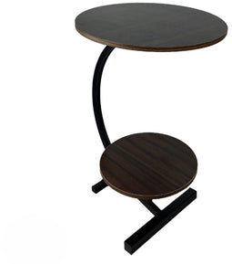 Ceruzo Bijzettafel - Dubbel Tafelblad Rond 30 en 40 cm - Bruin