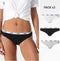 PUMA BASICS Dames 3P String - Katoen en modal - Zwart (3-pack)