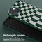 Selencia Hoesje Geschikt voor iPhone 15 Plus Hoesje Met Koord - Selencia Siliconen design hoesje met afneembaar koord - Groen / Irregular Check Green