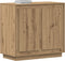 vidaXL - Dressoir - Artisan - Eiken - 80x34x75 - cm - Bewerkte - Hout