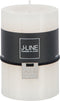 J-Line cilinderkaars - vanille - wit - medium - 39U - 6 stuks
