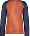 B.Nosy Jongens T-shirt - Longsleeve - Raglan mouwen met all-over-print - Cognac - Maat 104