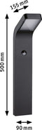 Paulmann Kulma - LED-bolderlamp - Schemergestuurd - Bewegingsmelder IR - Antraciet