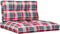 vidaXL - Palletkussens - 2 - st - stof - ruitpatroon - rood