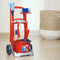 Klein Toys Vileda - schoonmaaktrolley - incl. vloerwisser emmer bezem stoffer en blik - rood blauw