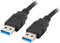 USB Cable Lanberg CA-USBA-30CU-0010-BK 1 m