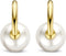 TI SENTO Dames Oorbellen - 925 zilver - Wit parel - 7850PW