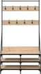 vidaXL - Kledingrek - met - schoenenrek - 100x40x184 - cm - sonoma - eikenkleurig
