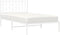 vidaXL - Bedframe - met - hoofdbord - metaal - wit - 100x200 - cm