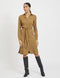 VILA VIDANIA BELT L/S SHIRT DRESS/SU - Dames Jurk met Ceintuur - Oranje - Maat 34