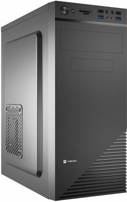 Natec Cabassu G2 - Midi Tower PC ATX micro ATX Mini-ITX - 3x 2.5" bays 3x 3.5" bays zwart