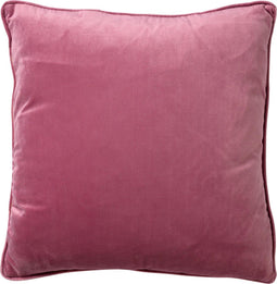 Dutch Decor FINN - Kussenhoes 60x60 cm - velvet - effen kleur - Heather Rose - roze - met rits - zonder binnenkussen
