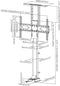 SpeaKa Professional SP-8790008 - TV-Lift-standaard - Automatische hoogteverstelling - Zwart