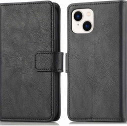 iMoshion Hoesje Geschikt voor iPhone 15 Hoesje Met Pasjeshouder - iMoshion Luxe Bookcase - Zwart