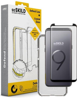 SoSkild Galaxy S9+ - Heavy Impact Case en Tempered Glass - Zwart (1 pack)