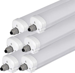 V-TAC VT-6076 - LED Armaturen - IP65 Waterdicht - 18W 2160 Lumen 6500K - Set van 6