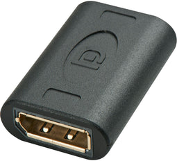 Lindy 41020 - DisplayPort Adapter - F/F - Verguld - Zwart