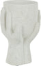 J-Line bloempot Handen - cement - wit - small - Ø 11 cm