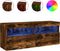 vidaXL - Tv-wandmeubel - met - LED-verlichting - 100x30x40 - cm - gerookt - eiken