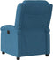 Fauteuil verstelbaar fluweel blauw