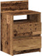 vidaXL - Nachtkastje - met - 2 - lades - 40x33x60 - cm - oud - houtkleurig