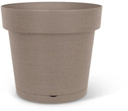 Waterreservepot - GARDEN ID Glamour - Taupe 40 cm - Korrelig oppervlak - Binnen/buiten - Strak design - Bevat hout.