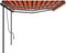 vidaXL - Luifel - automatisch - met - LED - en - windsensor - 6x3,5 - m - oranje - bruin