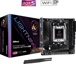 ASRock A620I Lightning - Mini-ITX Moederbord - AM5 - 2x DDR5 - WiFi 6E - 2.5Gbps Ethernet