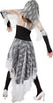 Dressforfun Skeletbruid L - Verkleedkostuum Halloween - Gelaagde jurk met sluier - Zwart