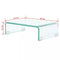 vidaXL - Tv-meubel/monitorverhoger - transparant - 40x25x11 - cm - glas
