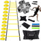 Volcan Voetbal Spullen Set - Trainingsmateriaal - Speedladder Kegels Weerstandsbanden Weerstandsparachute Baltrainer Draagtas