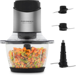 JAP Appliances Multi Chop - Hakmolen - 600ml glazen kom - 400W - Vaatwasserbestendig - 6 messen - IJscrusher
