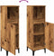 vidaXL - Badkamerkast - 30x30x100 - cm - bewerkt - hout - oud - houtkleurig