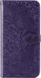Hoesje Met Pasjeshouder Geschikt voor iPhone 12 Pro / 12 - Mandala Bookcase - Paars