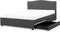 MONTPELLIER - Bed met opbergruimte - Donkergrijs - 160 x 200 cm - Polyester